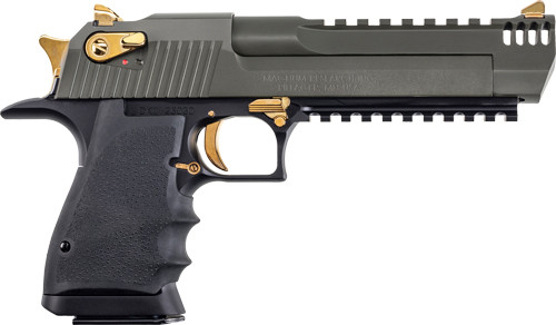 Magnum Research 50AE Magazine, 6rd, Black/Green/Gold