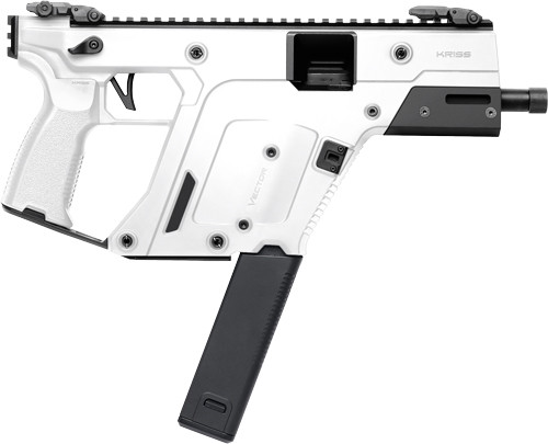 Kriss Vector SDP Gen III 45ACP, 5.5" Threaded Barrel, Matte Alpine White, Low-Profile Flip-Ups, 30rd