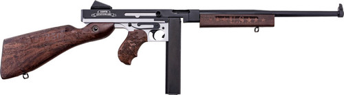Thompson Marines 250th Anniversary 45 ACP 16.50" Midnight Blue Cerakote Barrel, Midnight Blue/Stormtrooper White Cerakote Steel Receiver, Engraved Walnut Fixed Stock, Engraved Wood Grip