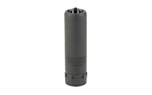Advanced Armament Corp Ranger 5 Mini, Suppressor, 6MM, 718 Inconel, Cerakote Finish, Black, Direct Thread 1/2x28, 1.5" Diameter 65042