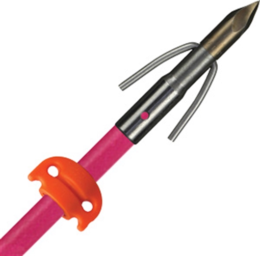 AMS BOWFISHING FIBERGLASS ARROW CHAOS POINT PINK W/SS A203-PNK