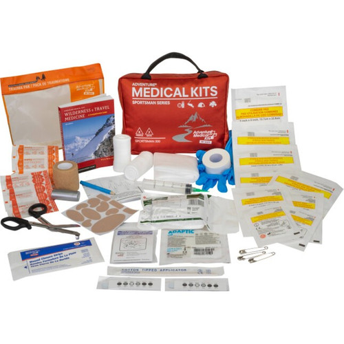 Adventure Medical Kits Sportsman 300 Medical Kit Treats Injuries/Illnesses Waterproof Red