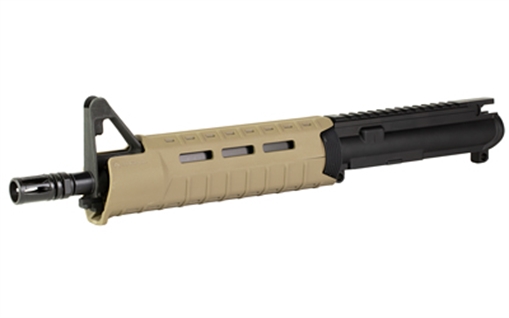 Aero Precision AR15 Complete Upper, 223 Remington/556NATO, 10.5" Barrel, 1:7 Twist, A2 Front Sight Block, Carbine Gas System, Flat Dark Earth Magpul MOE Handguard, Anodized Finish, Black, Does Not Include BCG or Charging Handle APAR502506M3