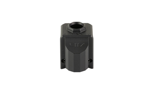 Agency Arms 417 Compensator, Features a Single Top Venting Port and a Front Sight Hole, Two Set Screws with an Allen Wrench and a Vial of Rockset are Included in Package, Matte Finish, Black, Fits Glock 17/19/19X/34/45 Gen 5 Pistols, Standard 1/2x28 Thread