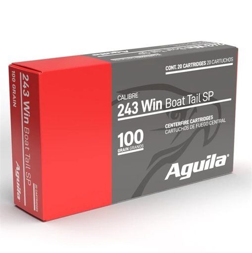 Aguila Ammunition .243 Win Rifle Ammo - 100 Grain Boat Tail Soft Point 200rd Case 8047AG