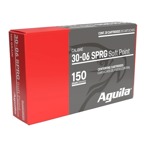 Aguila Ammunition 30-06 Springfield Rifle Ammo - 150 Grain Soft Point 200rd Case 8108AG