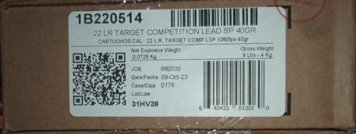 Aguila Ammunition .22 Target Rifle Ammo - 40 Grain Solid Point 1000rd Case 1B220514