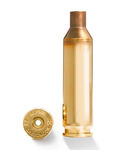 Alpha Munitions Ultra Premium Unprimed Brass Cartridge Cases .22 Creedmoor - Small Rifle Primer 100/Box AM22100SRP
