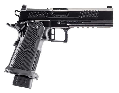 Alpha Foxtrot AF1911 Romulus Full Size 9mm 5" Bull Ramped Barrel, Polished DLC Slide, Optic Ready, Polished DLC Frame, RMSc Footprint, 20 Rd