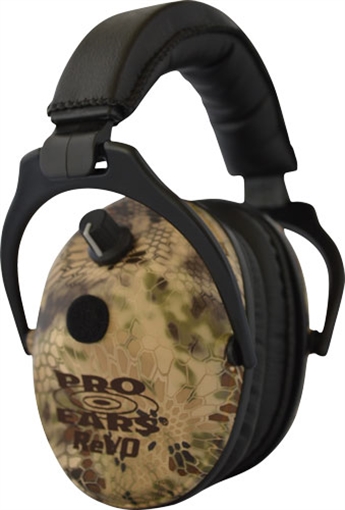 Pro Ears ReVO Electronic Muff Polymer 25 dB Over the Head Kryptek Highlander/Black Youth 1 Pair ER300HI