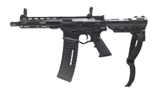 ATI Alpha Maxx AR15 Pistol 5.56x45mm, 7.5" Barrel, Aluminum M-Lok Rail, Flip-Up Sights, TB Blade Brace, 60rd