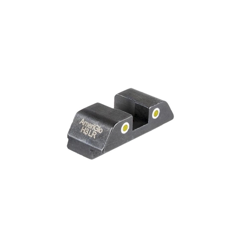 Ameriglo Tritium 2-Dot Rear Handgun Sight for Glock 42/43/43x/48 Yellow with White Front GL-8431R
