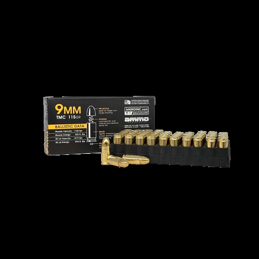 Ammo Inc Signature 9mm Luger Handgun Ammo - 115 Grain | TMC 9115TMC