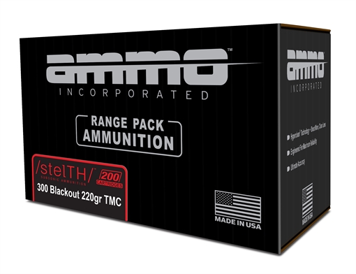 Ammo Inc stelTH Subsonic .300 Blackout Rifle Ammo - 220 Grain | TMC | Range Pack | 1200rd Case 300B220TMC-STL-A200