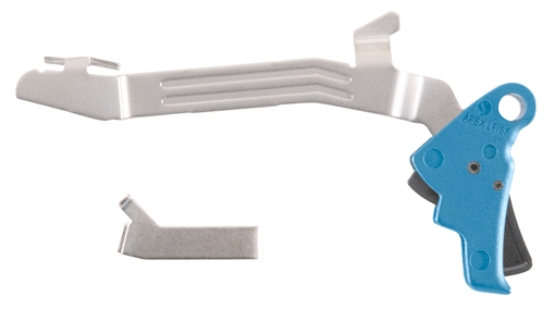 Apex Tactical Specialties Inc POLYMER ACTION ENHANCEMENT TRIGGER KIT SLIM FRAME BLUE 102-P117-BLU 102P117BLU