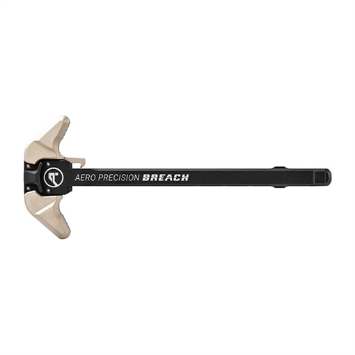 Aero Precision AR-15 BREACH AMBIDEXTROUS CHARGING HANDLE LRG LEVER BLK/TAN APRA700121C