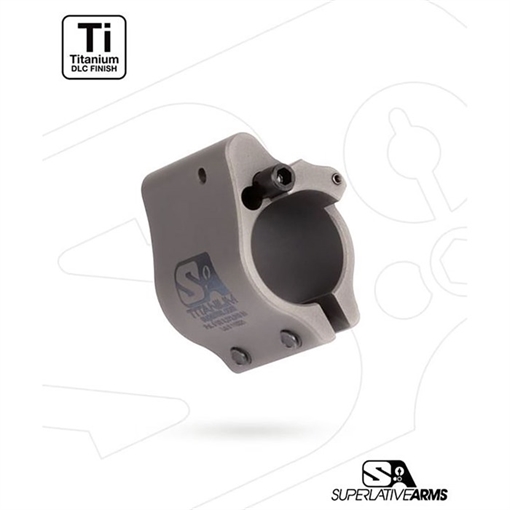 Superlative Arms AR-15 CLAMP ON TITANIUM ADJUSTABLE GAS BLOCK .936'' GRAY SABO-DI-936CGT