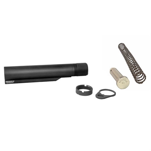 Geissele Automatics AR15 PREMIUM MILSPEC BUFFER TUBE ASSEMBLY W/SUPER 42, H3 BLK 08-163B-H3
