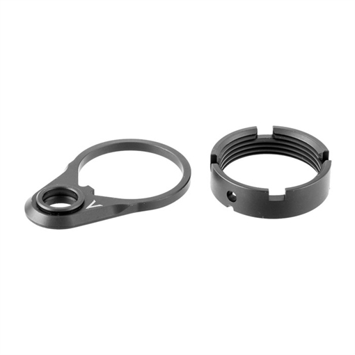 V Seven Weapon Systems AR-15 QD ENDPLATE & CASTLE NUT COMBO TI BLK COMBO-TI-BLK