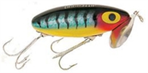 ARBOGAST JITRBUG 2.5" 3/8-WHT/RED HEAD G600-1