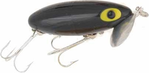 ARBOGAST JITTRBUG MUSKY 1.25 4.5" BLK G700-2