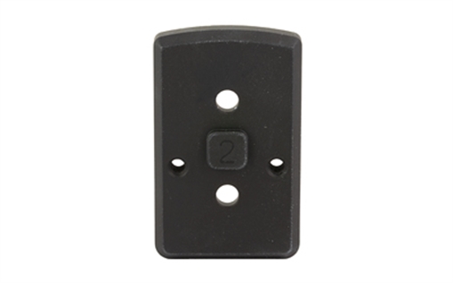 Arisaka Defense Optic Plate, Anodized Finish, Black, Fits Arisaka Offset Optic Mount, For Trijicon RMR, SRO, Holosun 407C, 507C, 508T, Swampfox Kingslayer, Liberty, Justice OOM-P2