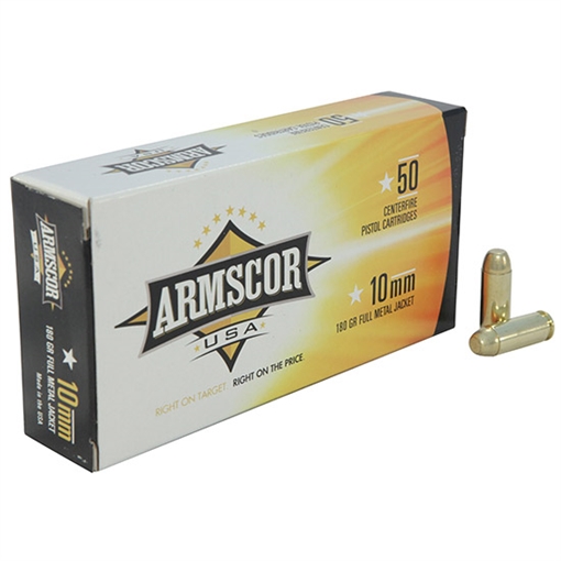 Armscor USA 10mmAuto 180gr Full Metal Jacket 50 Per Box/20 Case FAC102N