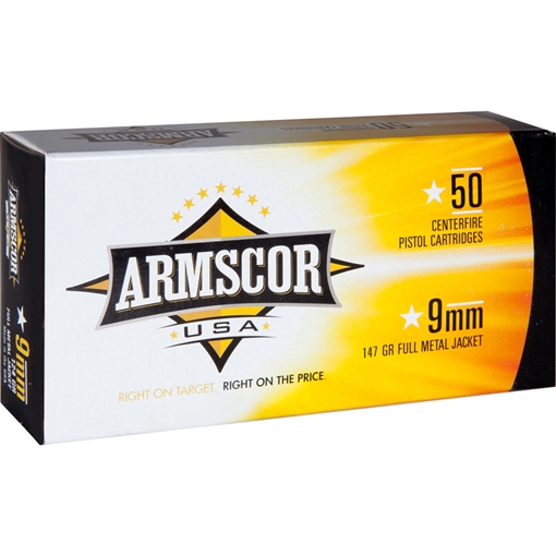 Armscor Armscor Range Pistol Ammo 9mm 147 gr. FMJ 50 rd. FAC9-5