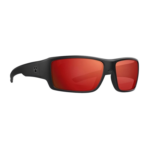 Magpul ASCENT GLASSES BLACK FRAME/GRAY LENS RED MIRROR POLARIZED MAG1132-1-001-1