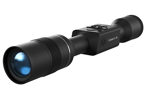 ATN Corp X-Celsior, Night/Day Rifle Scope, 5-15X Magnification, 15mm Objective, Multiple Reticle, 30mm Main Tube, Matte Finish, Black, Includes Battery Charger, Scope Rings, and Infrared Illuminator DGWSXC515NV