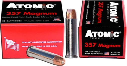 ATOMIC AMMUNITION 357 MAGAZINE 158GR BONDED JHP 20RD 10BX/CS 00461
