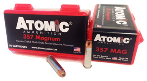 ATOMIC AMMUNITION 357 MAGAZINE 158GR JHP 50RD 10BX/CS 00418