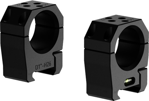 AUDERE SCOPE RINGS PSR 1" LOW BLACK PR0001
