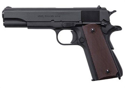 Auto Ordnance 1911, Semi-automatic, Metal Frame Pistol, Full Size, 45ACP, 5" Barrel, Steel, Matte Finish, Black, Plastic Grips, 7 Rounds, 1 Magazine, GI Specs 1911BKO