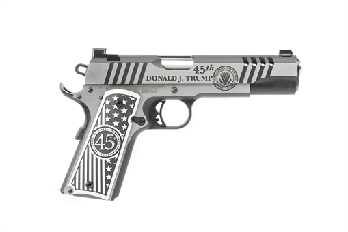 AUTO ORDNANCE TRUMP ONE HGA 45 AUTO 5IN BBL SILVER ENGRACED MAGA FS 7/RD MAG 1911TCA14 1911TCAC14
