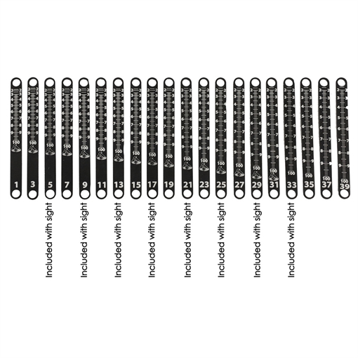 Axcel Axcel Achieve XP Metal Sight Tape Scale #17 and #18 ACXP-MST17-18