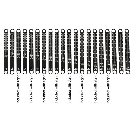 Axcel Axcel Achieve XP Metal Sight Tape Scale #7 and #8 ACXP-MST7-8