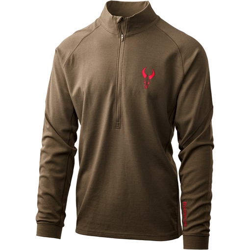 Badlands Badlands Pecora Heavyweight Merino 1/4 Zip MUD Large 21-43097