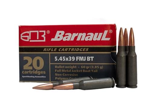 Barnaul 5.45x39 Rifle Ammo - 60 Grain BRN545X39FMJBT60