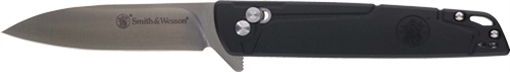 Smith & Wesson KT 24/7 Crossbar Folder Knife 3-1/4" Drop Point Blade Black 1205908 661120749868