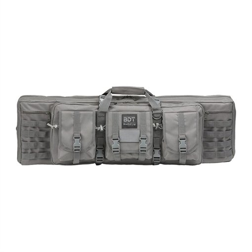 BULLDOG CASE TACTICAL 43" DOUBLE TACTICAL RIFLE CASE SEAL GREY W/ BACK STRAPS (5 PER CASE) BDT60-43SG