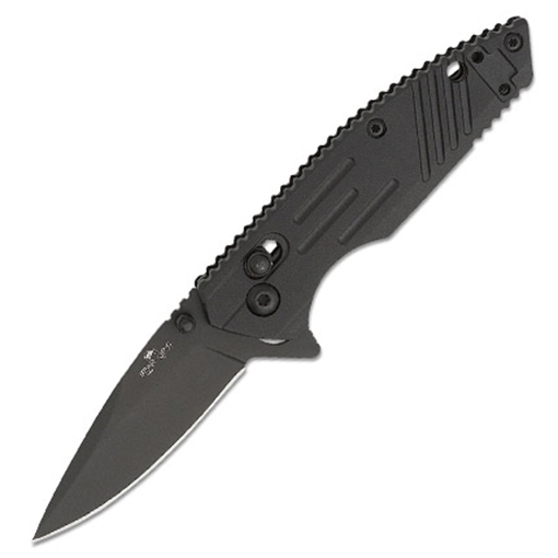 BEAR & SONS CUTLERY 5/8" BLACK ZYTEL SLIDE LOCK D2 BLADE MC-900-B7-B