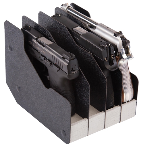 BenchMaster WeaponRac Four Pistol Universal Handgun Metal Black BMWRM14
