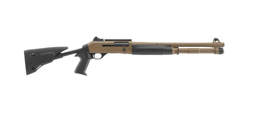 Benelli M4 EXT 12 Gauge, 18.5" Barrel, FDE Finish, 7rd
