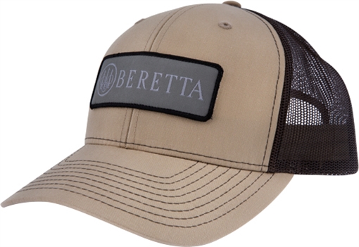 BERETTA CAP SDY TRUCKER RECT PATCH MESH BACK KHAKI/BLACK! BC018T167501TU