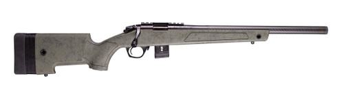 Bergara BMR-X Competition 22 LR, 18" Threaded Barrel, Green/Gray Tactical Stock, Black Rec, 10rd