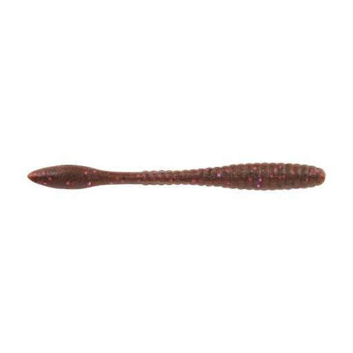 BERKLEY FISHING PRODUCTS MAXSCENT FLAT WORM CINNAMON PURPLE 4.25IN 1546024