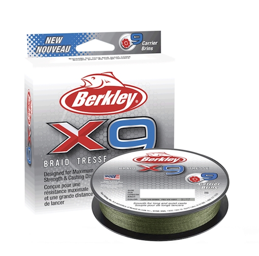 BERKLEY FISHING PRODUCTS X9 BRAID FILLER SPOOL LOW-VIS GREEN 15/6 1486813
