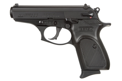Bersa Thunder, Double Action/Single Action, Semi-automatic, Metal Frame Pistol, Compact, 380ACP, 3.5" Barrel, Alloy, Matte Finish, Black, Polymer Grips, Fixed Sights, 8 Rounds, 1 Magazine T380M8