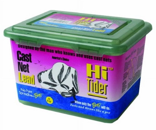 BETTS TACKLE HI TIDER CAST NET 8' MONO 3/8" MESH BOX LEAD WEIGHTS 8HMPB